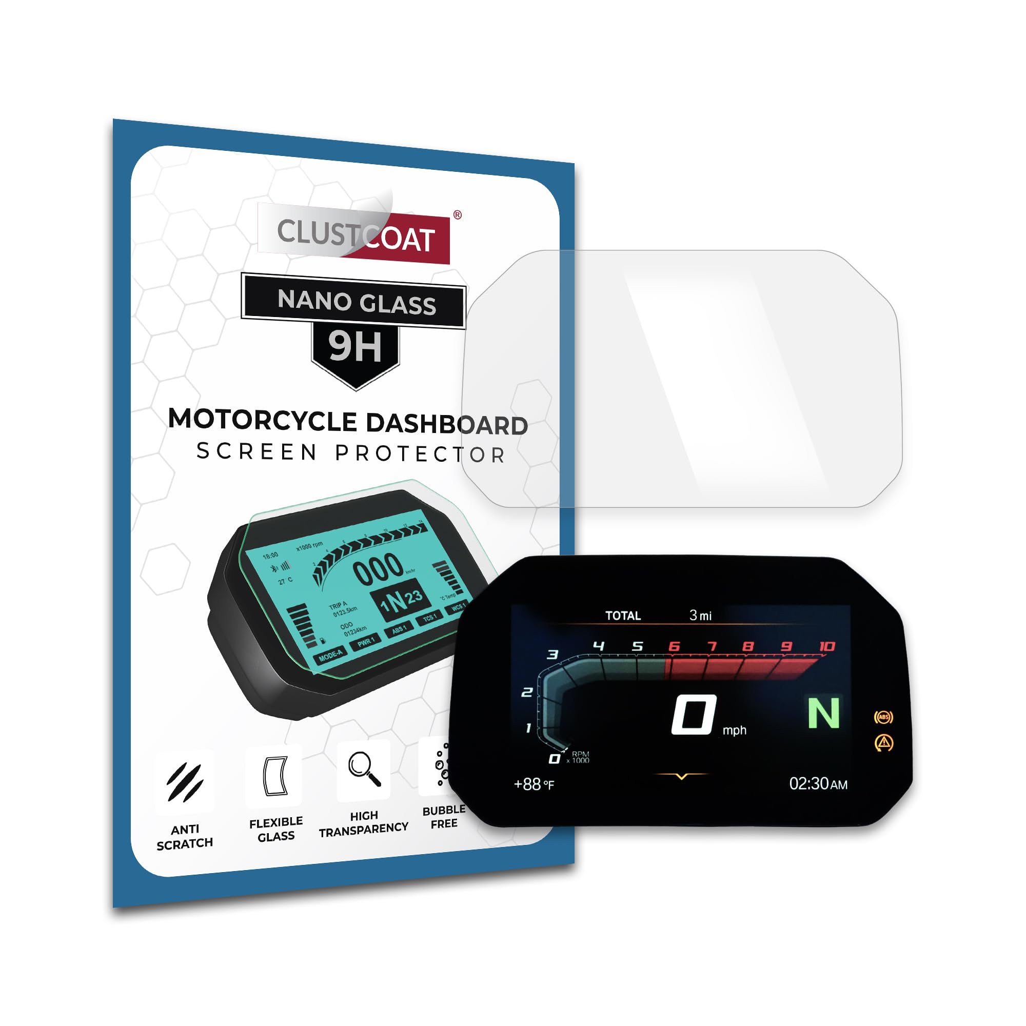 CLUSTCOAT 9H NANO GLASS Motorcycle Dashboard Instrument Cluster Screen Protector For BMW S 1000 RR/XR 2019+ / R 1250 GS/R 2019+ / F 900 R/XR 2020+ / (Connectivity F 750/850 GS 2018+ / R 1200 GS 2017+) (B093ZM95J4) Amazon Price History, Amazon Price Tracker