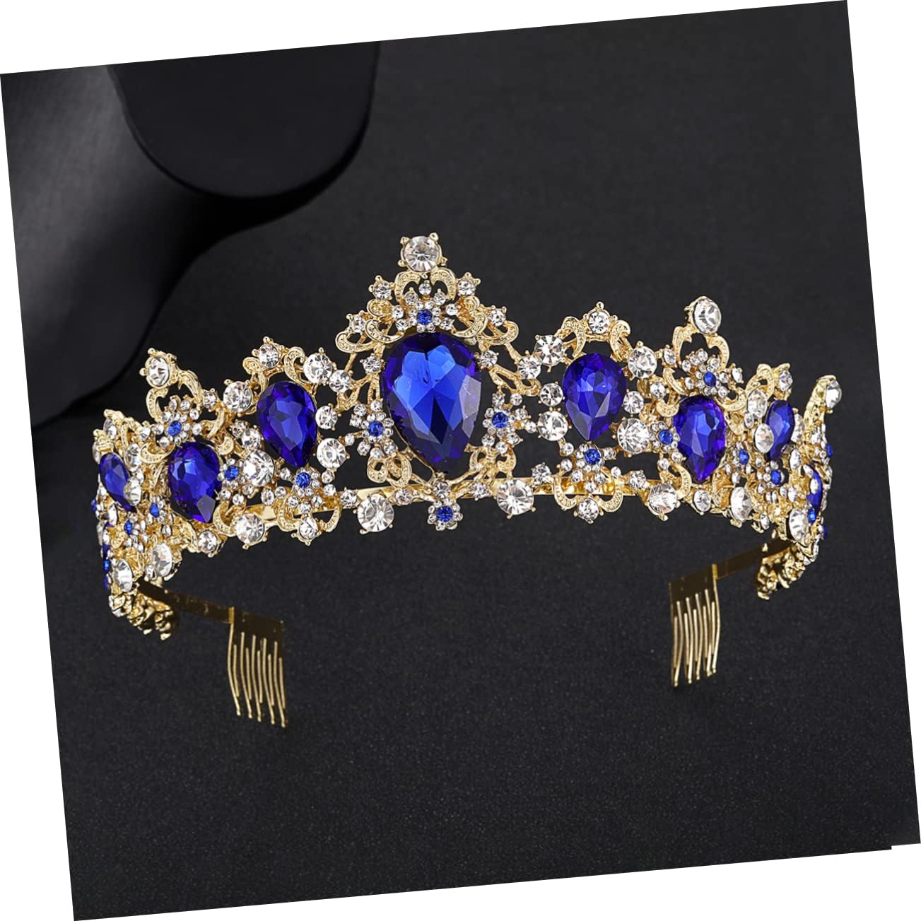 3pcs Elegant Crystal Rhinestone Bridal Crown with Comb Lightweight Wedding for Parties Cosplay and Special Occasions Hair Accessory for Girls and Women
