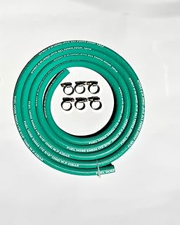Fuel Line 5/16" High Pressure Fuel Line Hose,15FT 5AN 8mm,Engines Fuel Systems,Marine Fuel Hose, Agricultural Machinery Fuel Line,Double Rubber,Green,2.8Mpa 400PSI EN854-1TE
