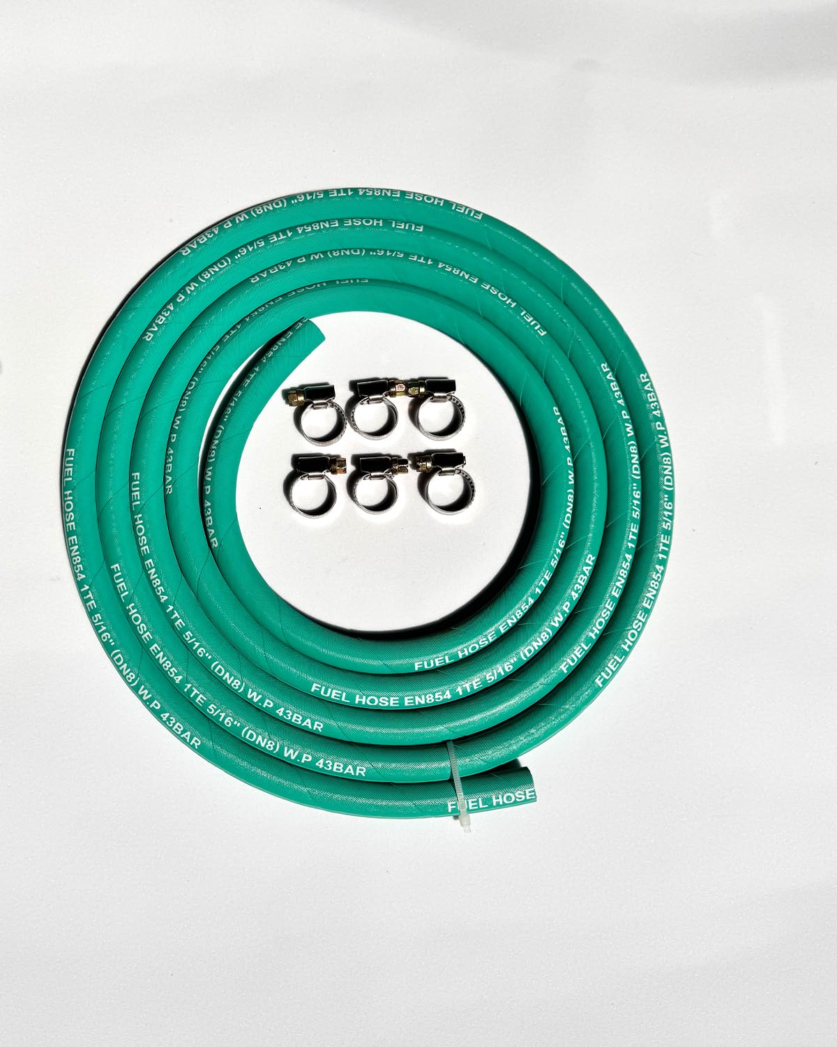 15FT Fuel Line 5/16" IN,5AN 8MM,2.8Mpa 400PSI,Fuel Systems Tube Hose,Green