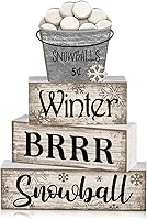 Vista 57 de 4 piezas de decoración de mesa de madera de granja, decoración de bandeja escalonada para decoración rústica retro de madera en forma de casa