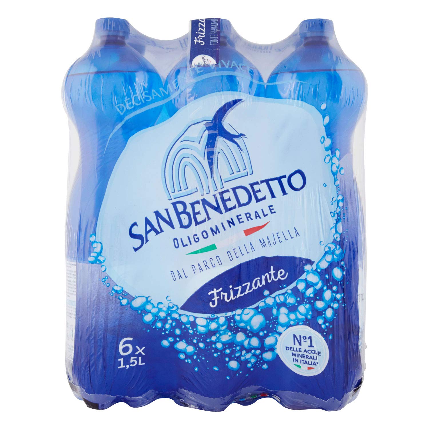San Benedetto Frizzante 1,5l c6 woda gazowana mineralna numer 1 we Włoszech