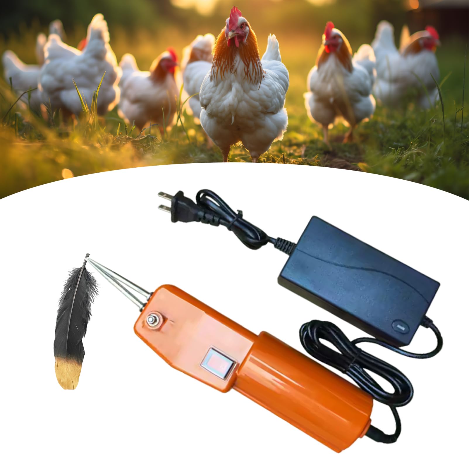 MRKU Electric Chicken Plucker,Handheld Portable Poultry Feather