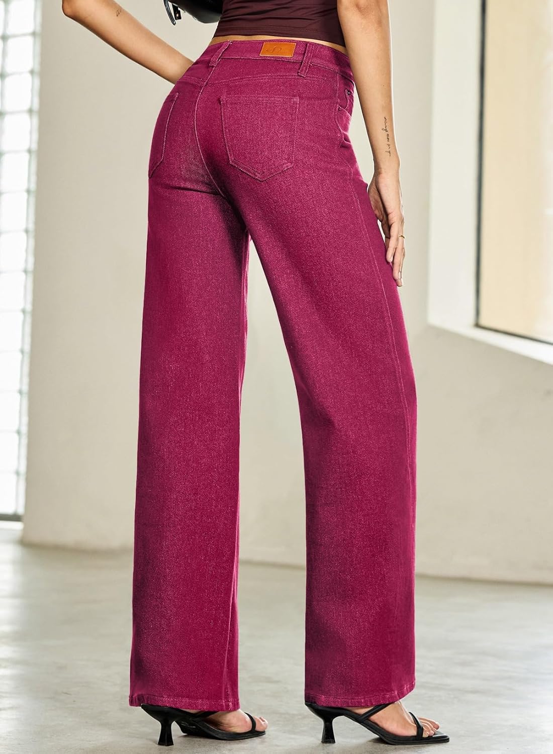 Sidefeel Women's Baggy Wide Leg Jeans High Waisted Straight Leg 2025 Fall Outfits Denim Pants - Image 2