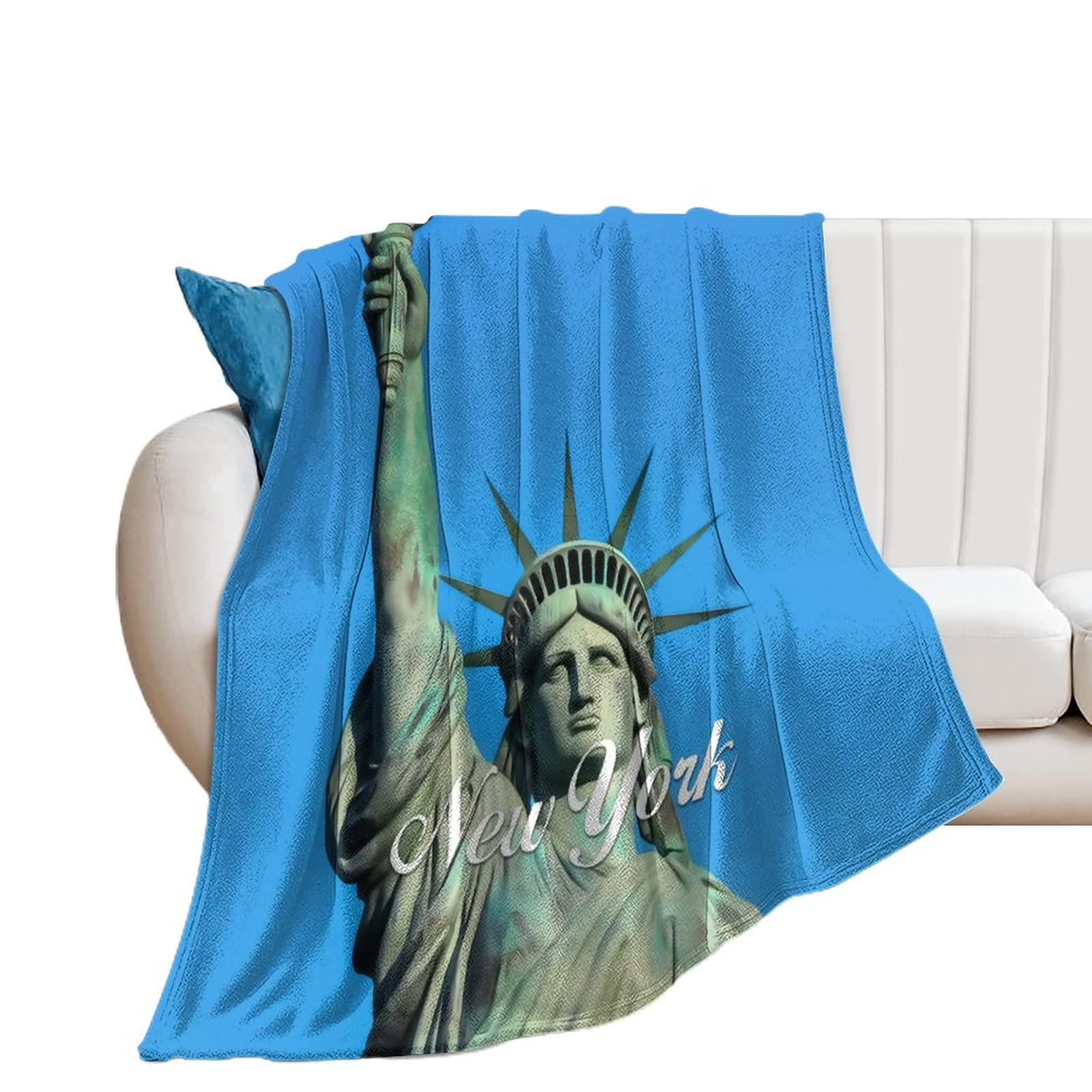 Couverture flanelle New York épaisse et chaude contre le froid du salon