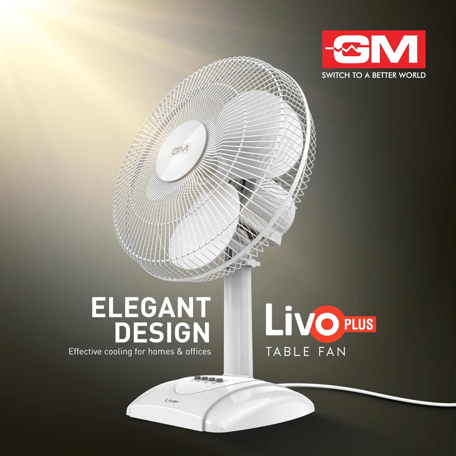 GM Livo Plus Table Fan - Powerful Cooling -6