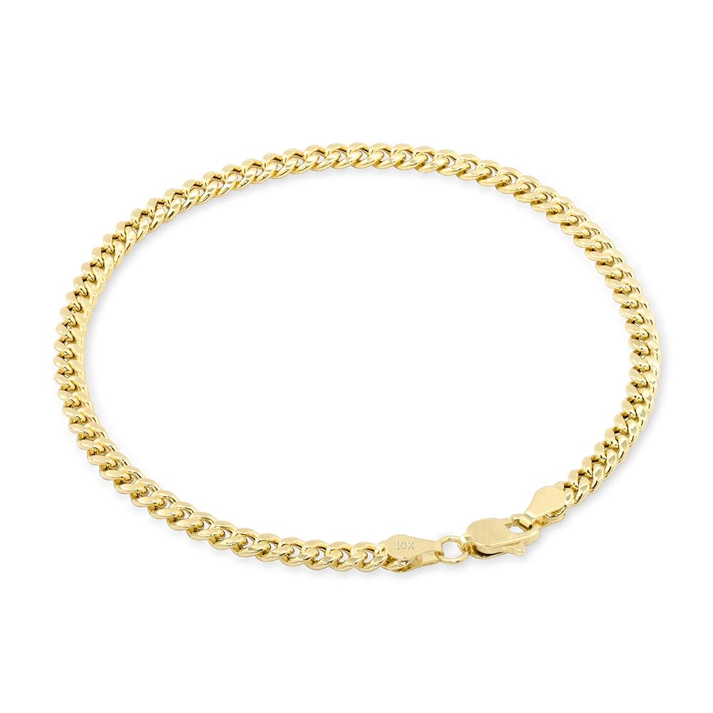 Amazon.co.jp: Nuragold 10K イエローゴールド 4mm マイアミ
