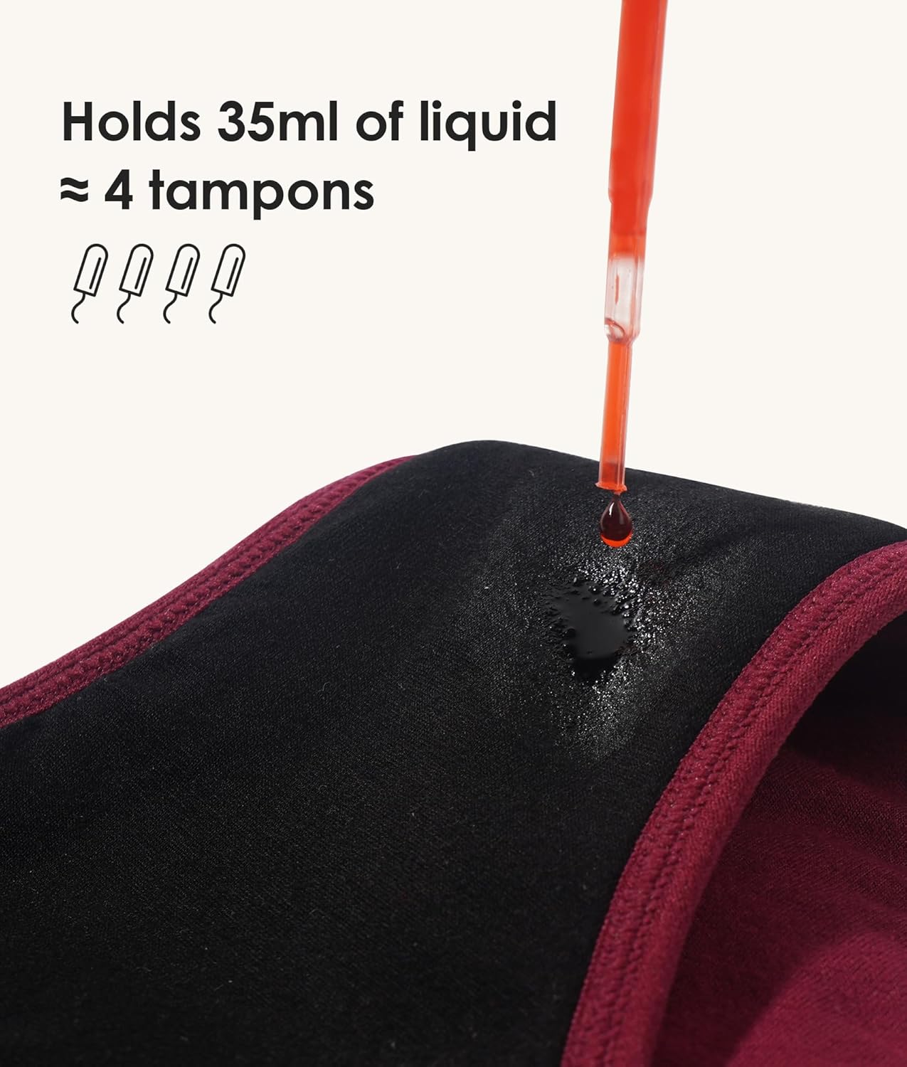 Period Underwear For Women, Leak-Proof Hipster, Brief, Heavy Flow, 3 Pack - Image 3