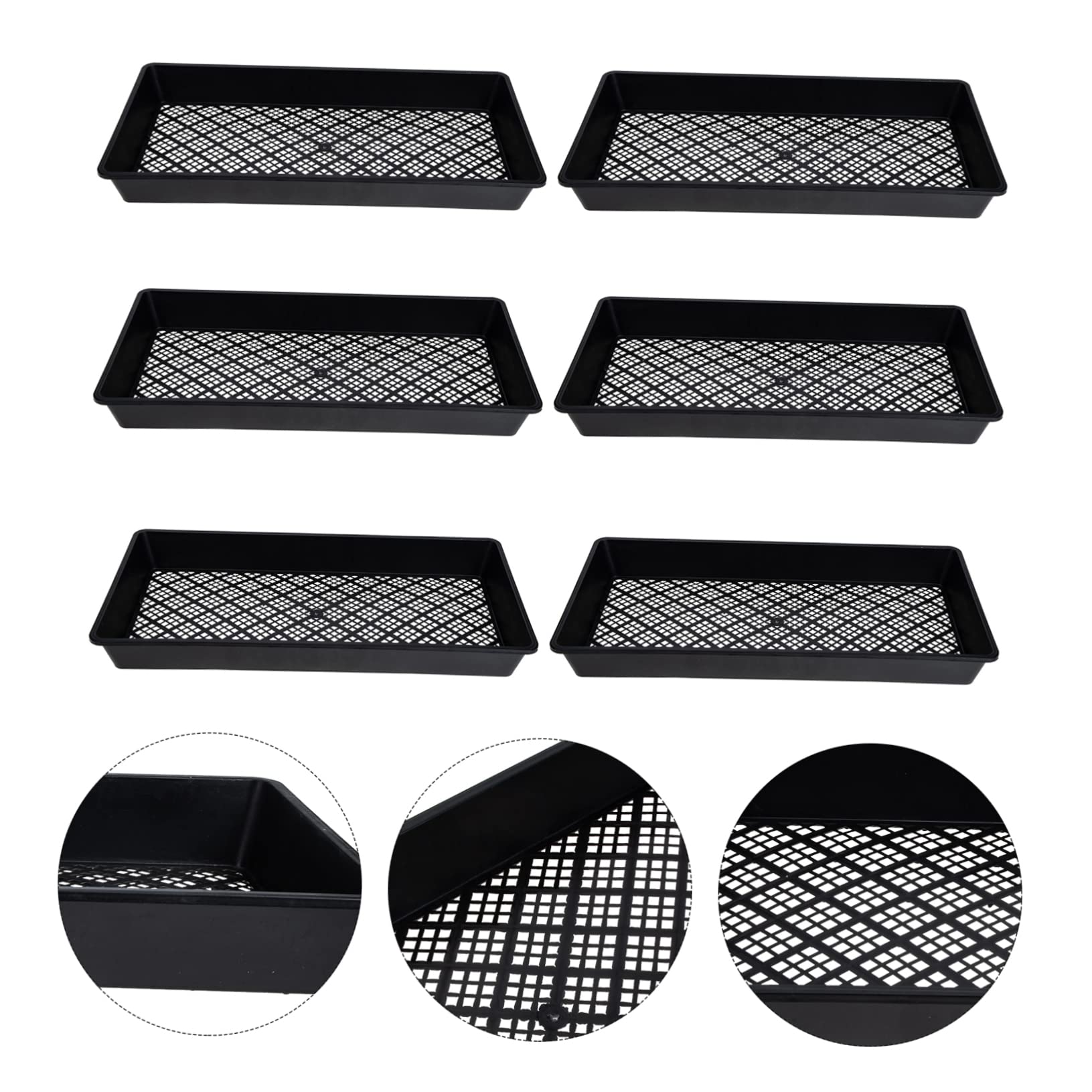 YARNOW 6pièces Plateau de Semis pour Plantes Plaque de Culture Plastique Plateau de Germination pour Micro-pousses