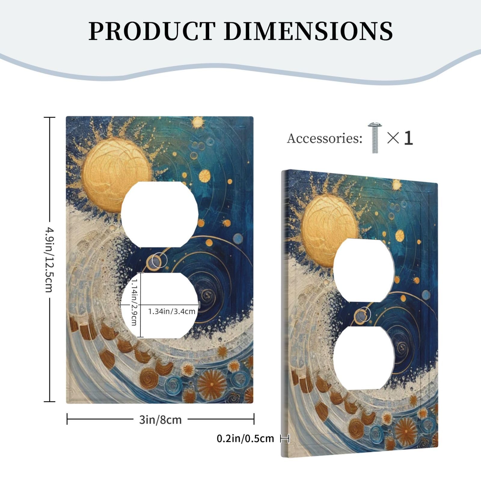 Abstract Sun & Ocean Light Switch Covers - Wall Plates -5