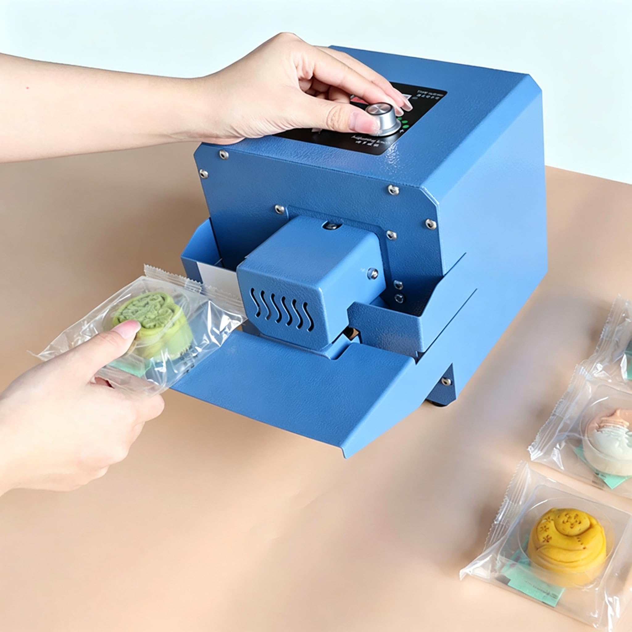 Máquina selladora de banda continua automática de 80W