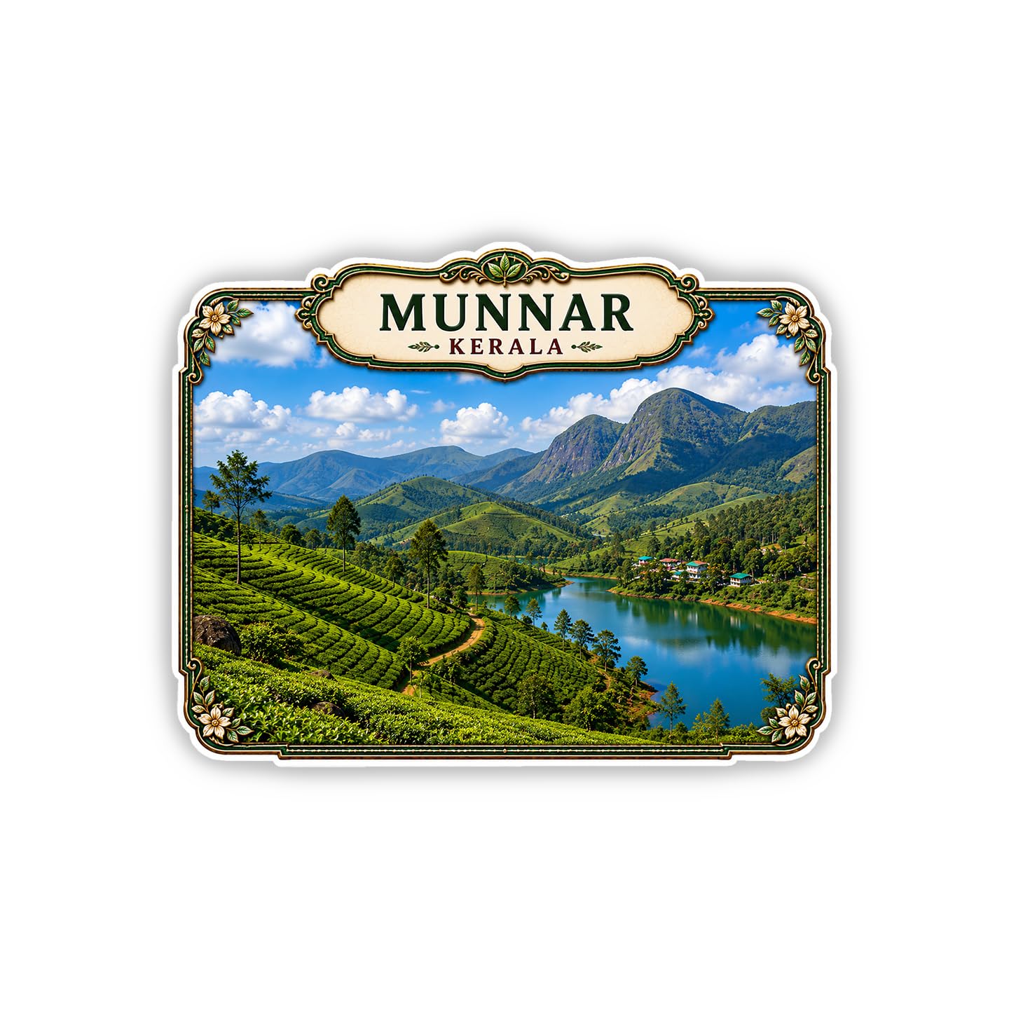 FEEL ART Ornate Tea Hills Kerala Premium Souvenir Fridge Magnet | Pack of 2 | FM136-image-14