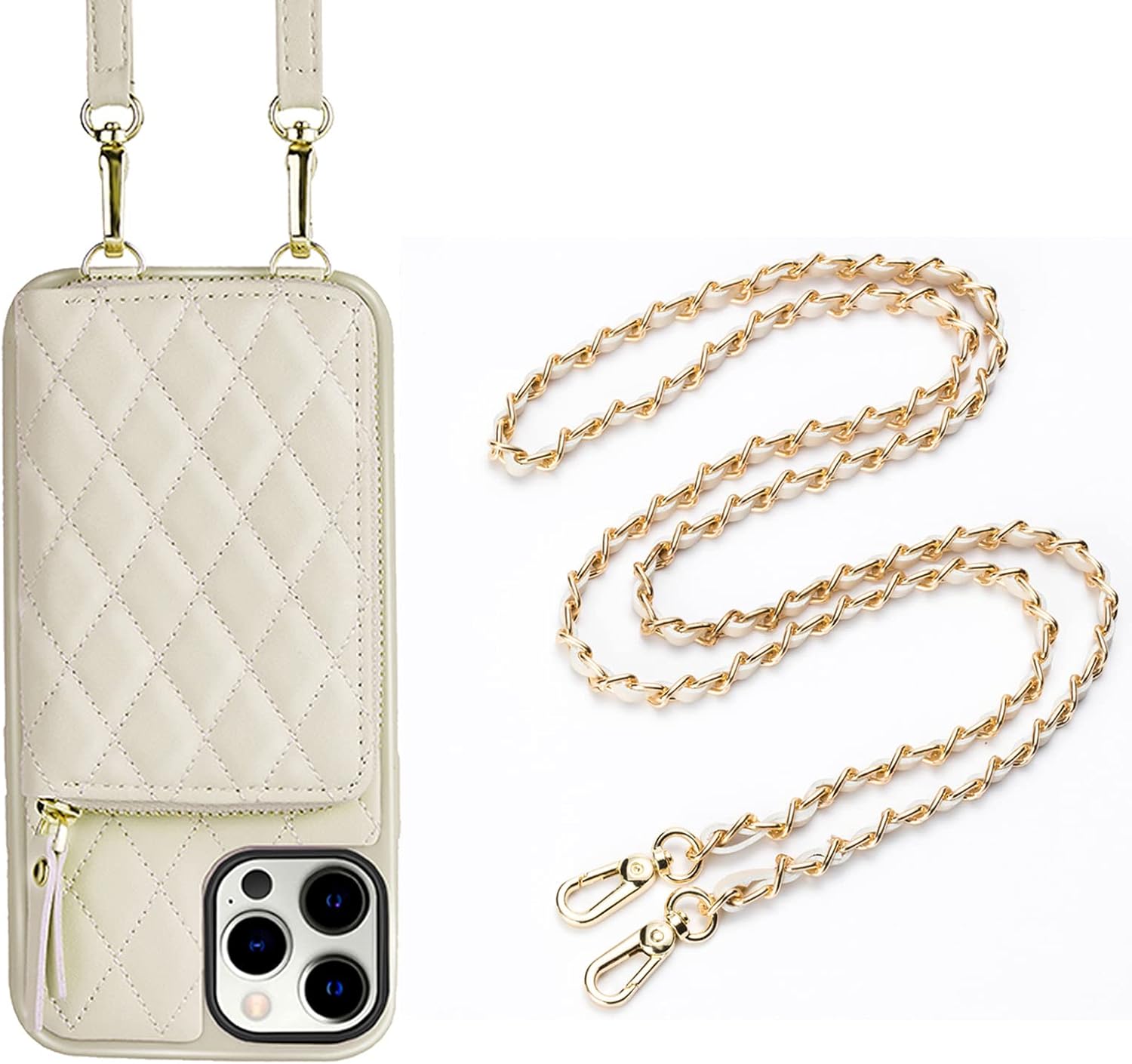 LAMEEKU Designed for iPhone 13 Pro Max Wallet Case, Case