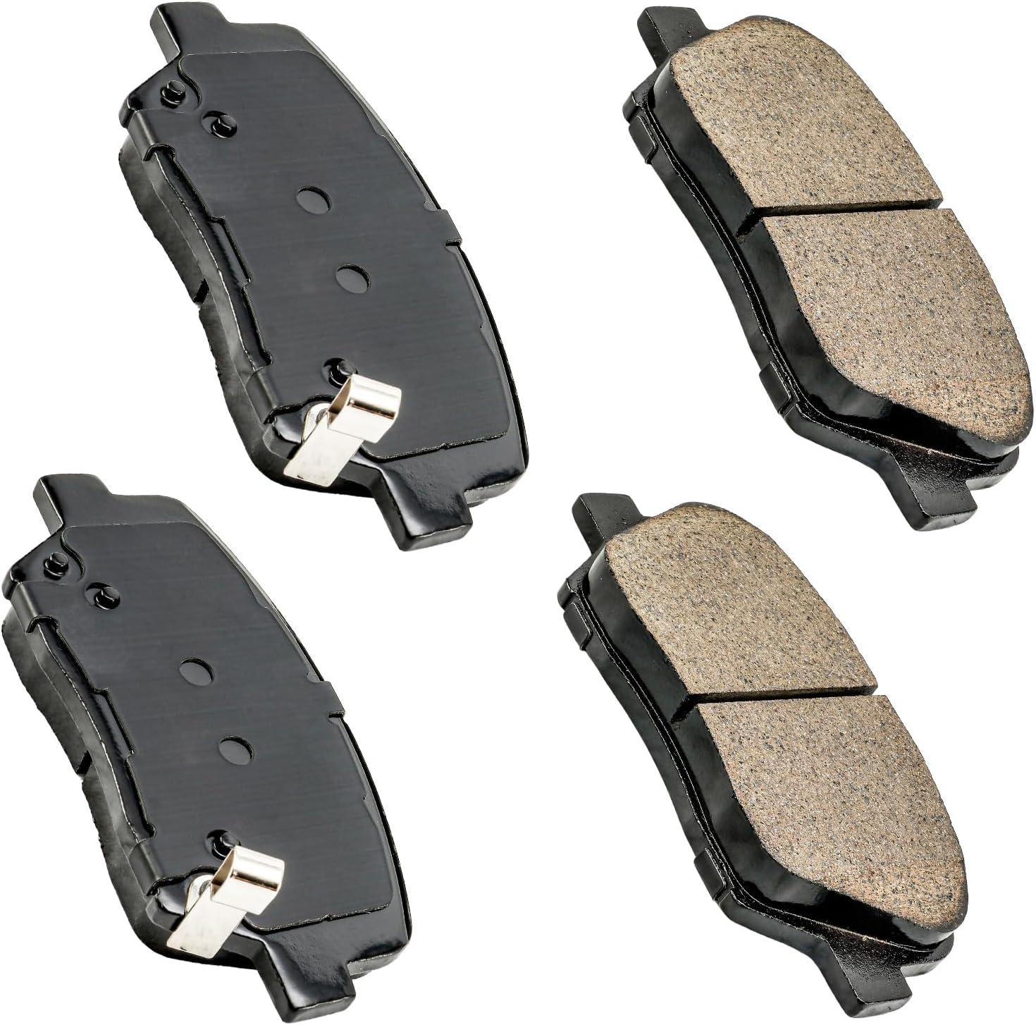PHILTOP D1432 Front Carbon Fiber Ceramic Brake Pads, Automotive Replacement Brake Pads for Kia 2011-2015 Sorento, Hyundai 2013-2016 Santa Fe Sport, Hyundai 2010-2012 Santa Fe, 4PCS