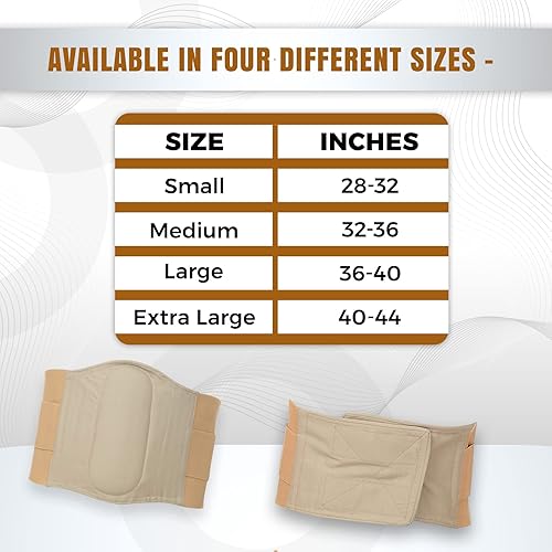 Miniatura 7 de AARAM Lumbo - Cinturón sacro, soporte de hoja de aluminio maleable en la parte posterior con velcro fuerte para compresión específica, alivia el