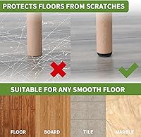 Vista 4 de Protectores de suelo para patas de silla, deslizadores de muebles de 3/4 pulgadas, protectores de suelo para sillas