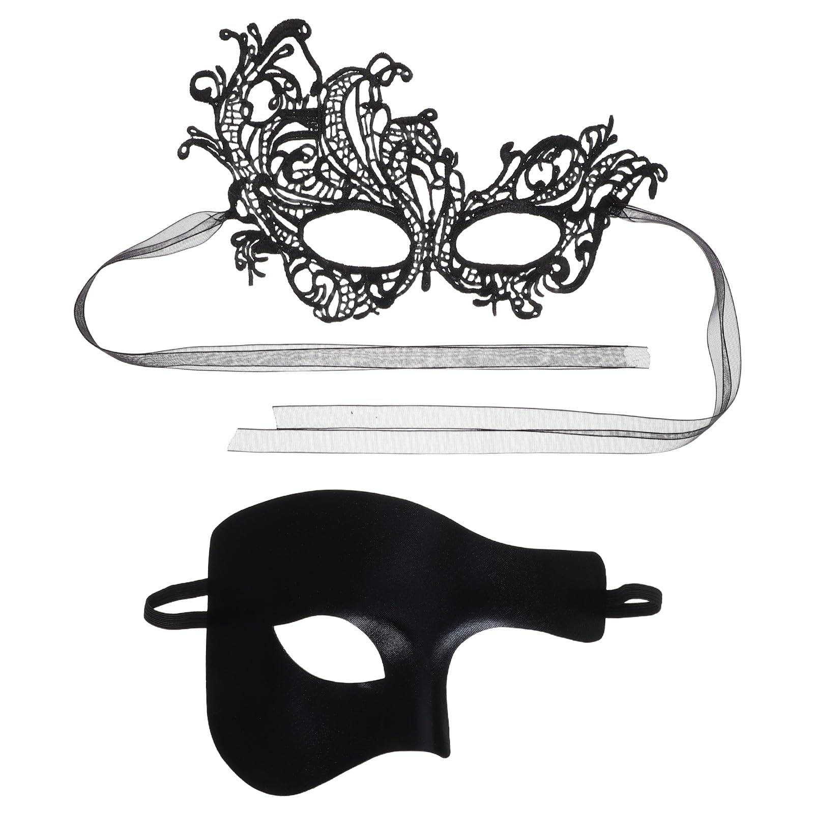 Beavorty 1 Set Masquerade Masks - Gold Venetian Gras Masks Lace Half Face Decor Halloween Costume Accessories for Partys Prom Carnival Ball Festival Party Decor