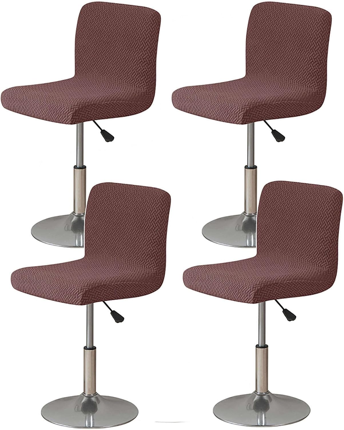 Bar Stool Chair Covers Low Back Chair Slipcovers Stretch Modern Kitchen Dining Room Swivel Chair Covers Chair Protector for Bar Office Dining Chair,Black,4pcs