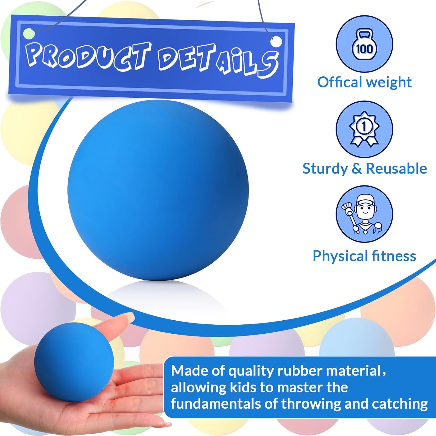 Sosation 36 Pcs Lacrosse Balls Bulk 2.5 Inch Soft Rubber Massage Balls Lacrosse Balls for Practice Training Stress Relief Balls Myofascial Release Tools Muscle Knot Remover Balls