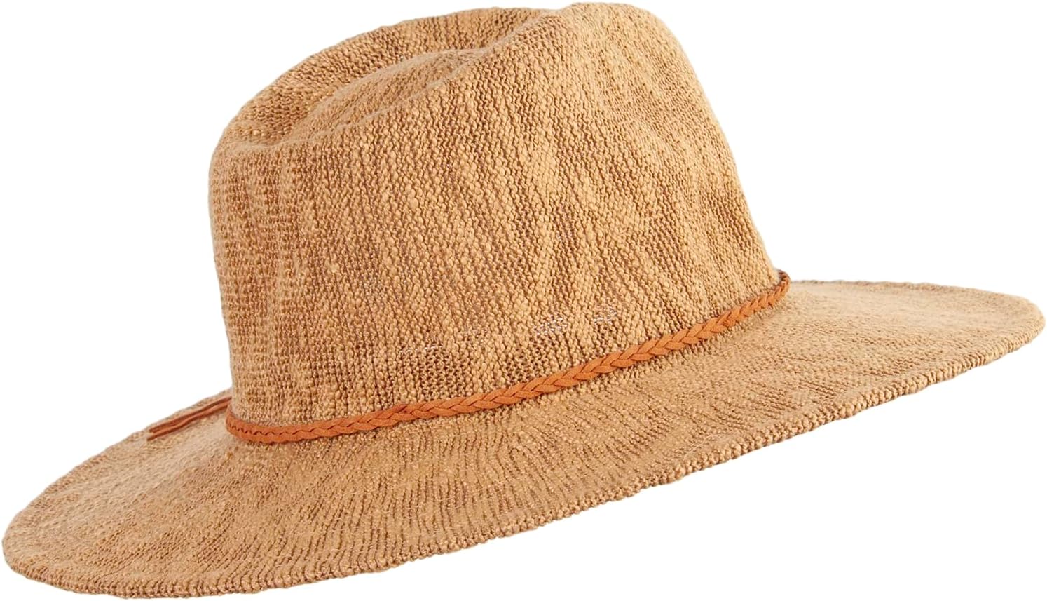 Jeanne Simmons Women's Knitted Texture Design Large Brim Fedora Hat