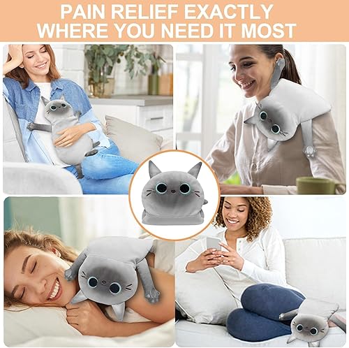 Vista 80 de Almohadilla térmica para microondas para aliviar el dolor, almohadillas térmicas para microondas de 17 x 9 pulgadas para calambres, dolor