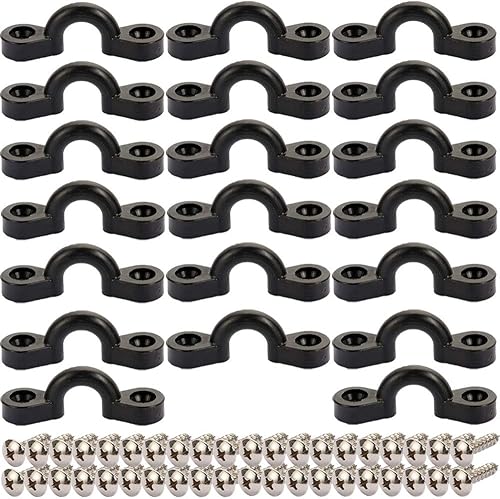 Kit de almohadillas para kayak, 10 trabillas elásticas de nailon para cubierta con 20 tornillos para lancha, kit de aparejo de cubierta de kayak