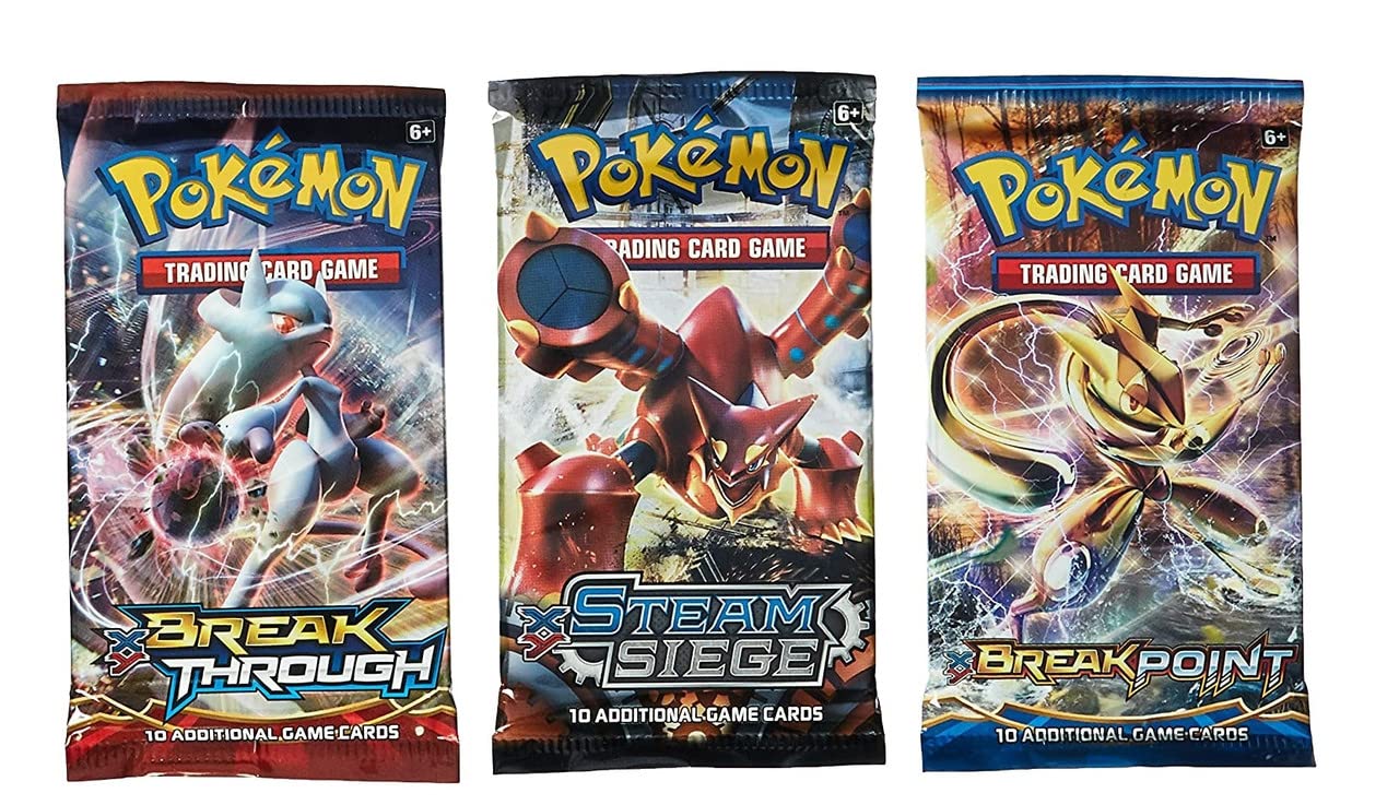 3 boosters - 30 cartes au total | Lot économique comprenant 3 blisters de cartes aléatoires | Packs d'extension Pokemon 100 % authentiques | Chance aléatoire chez Rares & Holofoils 3 boosters - 30 cartes au total | Lot économique comprenant 3 blisters de cartes aléatoires | Packs d'extension Pokemon 100 % authentiques | Chance aléatoire chez Rares & Holofoils