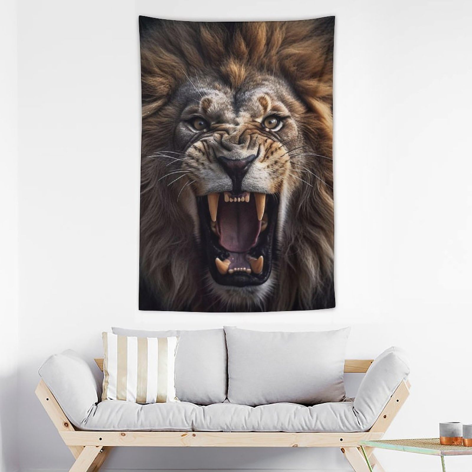 静物ライオンの肘掛