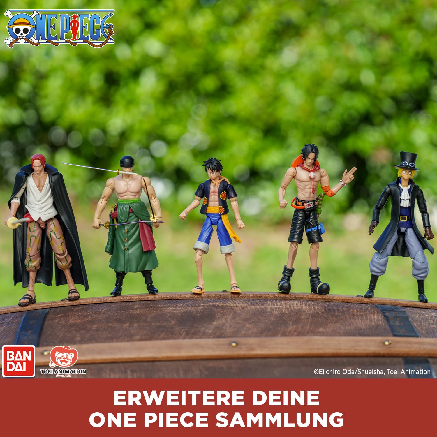 BANDAI – Anime Heroes – One Piece – Anime Heroes Figur 17 cm – Monkey D. Ruffy Dressrosa-Version – Offizielle One Piece Lizenz – Gelenkige Luffy-Figur – Spielzeug für Kinder ab 4 Jahren – 37007