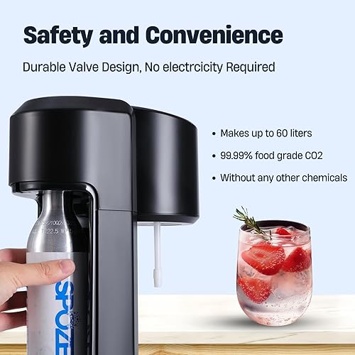 Miniatura 4 de Cilindro de CO2 de 60 L para SodaStream, cilindros roscados con recipiente de CO2 compatible con todos los fabricantes de soda roscados
