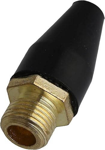 RDEXP Accesorio de vehículo de automóvil automotriz Piezas de herramienta neumática 1/8 pulgadas MNPT boquilla de aire de punta de goma negra para