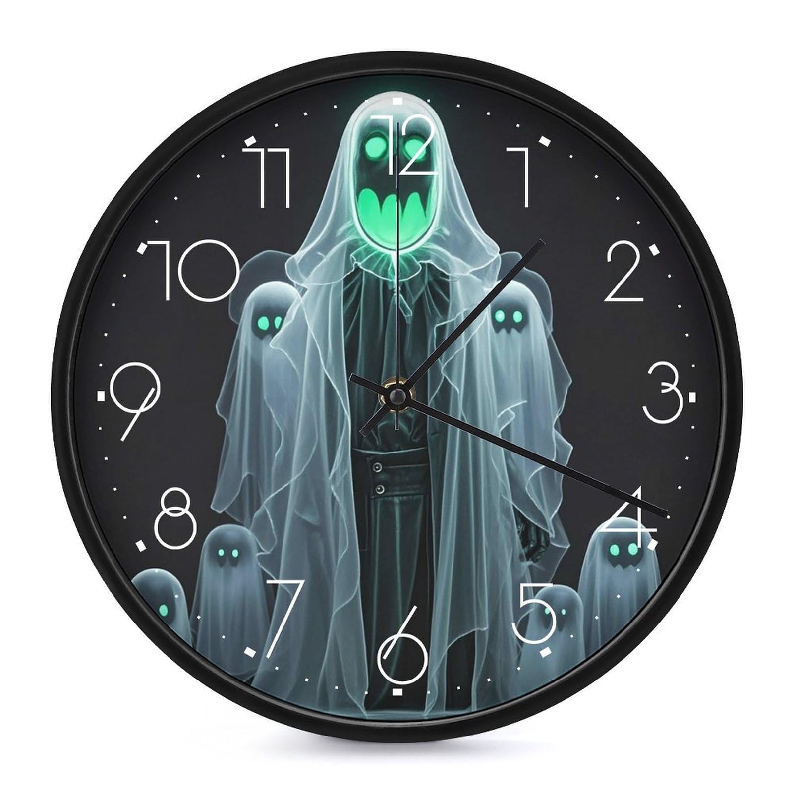 Horloge murale pour salon Halloween déco fantôme de classe