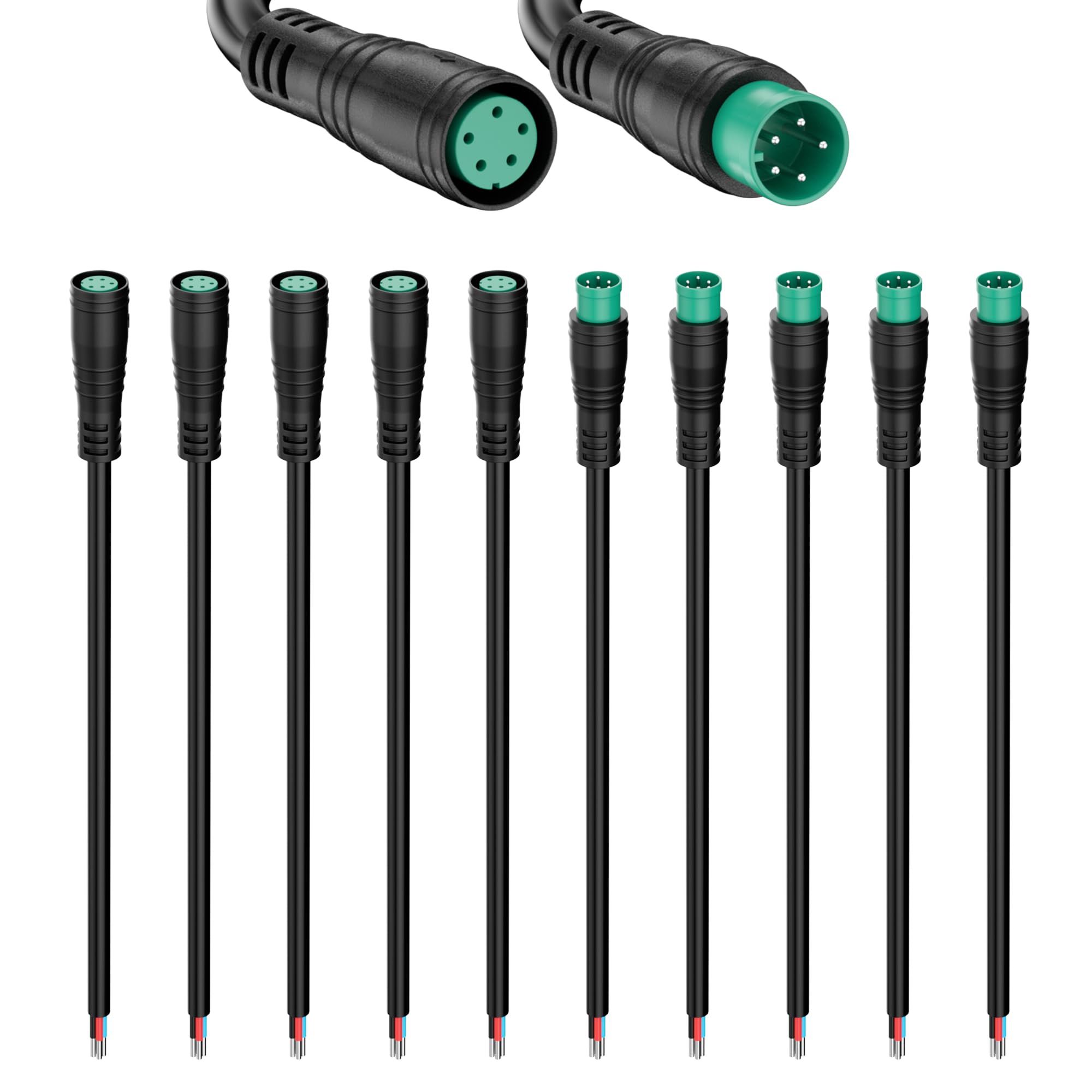 Elektroroller wasserdicht - wasserdicht Stecker für Ebike Licht 5Pin Ebike Verlängerungskabel