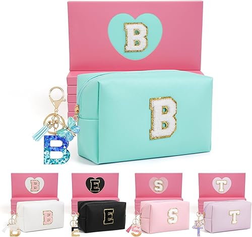 Miniatura 65 de Regalos de cumpleaños para mujeres y ella, bonita bolsa de maquillaje de viaje, bolsas de cosméticos de gran capacidad para mujeres, bolsa de Rosa