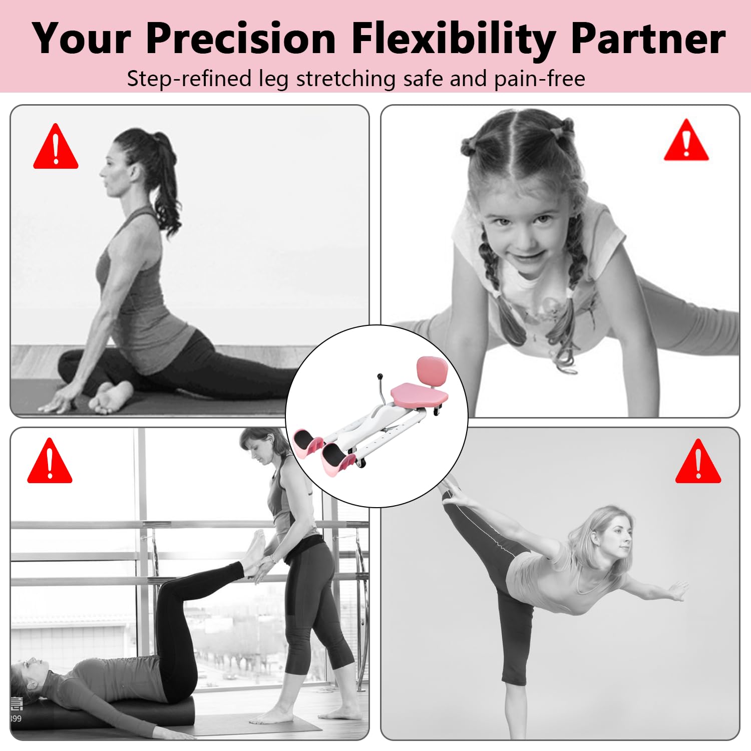 Beinspreizer Spagattrainer, 0-180° Verstellbares Beinstrecker Maschine, Verbessern Sie Ihre Flexibilität und Dehnqualität für Tanz,Ballett,Yoga,Gymnastik und Andere Sportarten(Einfache Installation)