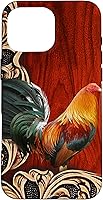 Vista 19 de Flowers Leaf Floral Rooster Wood PC Funda para iPhone 17