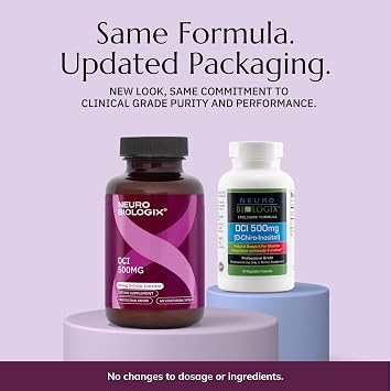 Neurobiologix D-Chiro Inositol 500 MG, High-Potency Inositol Supplement, Energy & Hormone Balance for Women & Men, Supports Metabolic Function, Dairy & Gluten Free, Non GMO, 60 Vegetable Capsules | Supports healthy glucose metabolism, steady energy & hormone balance for women & men. Gluten Free, Non GMO