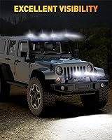 Vista 8 de Barra de luz LED NAOEVO de 6 pulgadas, 50 W, 4000 lm, luces antiniebla LED, combo de haz de luz de punto y de inundación para camiones, coches