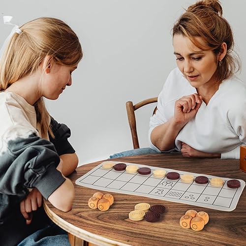 Miniatura 6 de Ancient Board Game of UR & Senet - 1 tablero + 8 dados de madera + 14 piezas de madera + 2 instrucciones de juego (idioma español no garantizado)