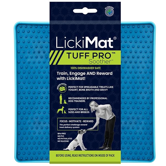 LickiMat Pro Tuff Chupete para Perros, Resistente para lamer Perros, Calma
