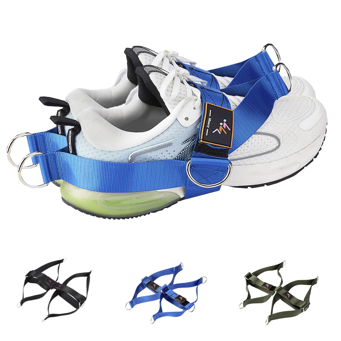 MOOCY Profession 2 Pack All-Legs 4 Ring Fitness Glute Kickback Exercise Ankle Strap Great for Booty Butt Workout,Cable Machine Ankle Strap — image 1