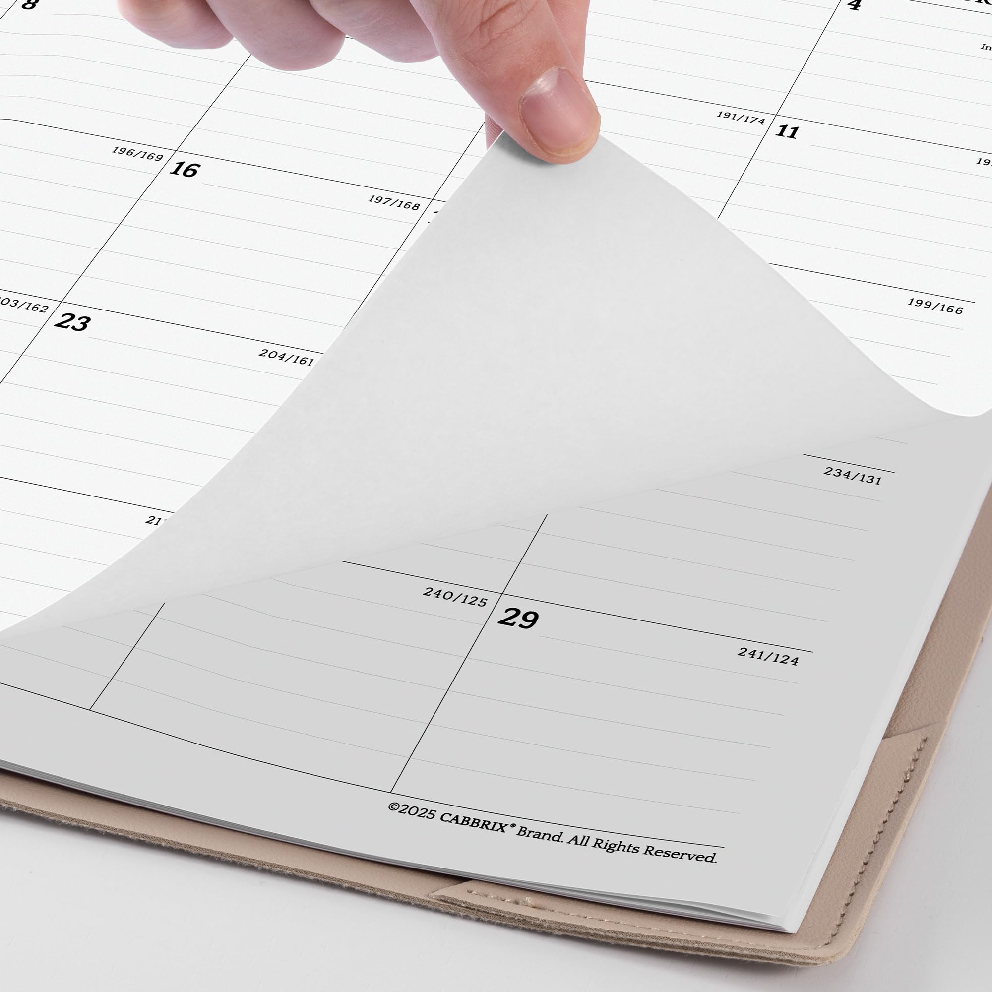 Cabbrix Schreibtischkalender 2026-2027 mit Schreibtischmatte, 18 Monate großer Kalender Januar 2026 - Juni 2027, 53,3 x 16-1/5,1 cm, großer Schreibtisch-Schreibkalender für Zuhause, Schule und Büro