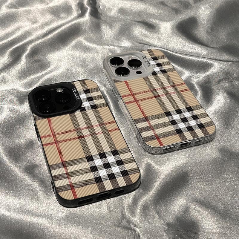 Amazon.co.jp: チェック柄 スマホケース バーバリー風 レトロ おしゃれ