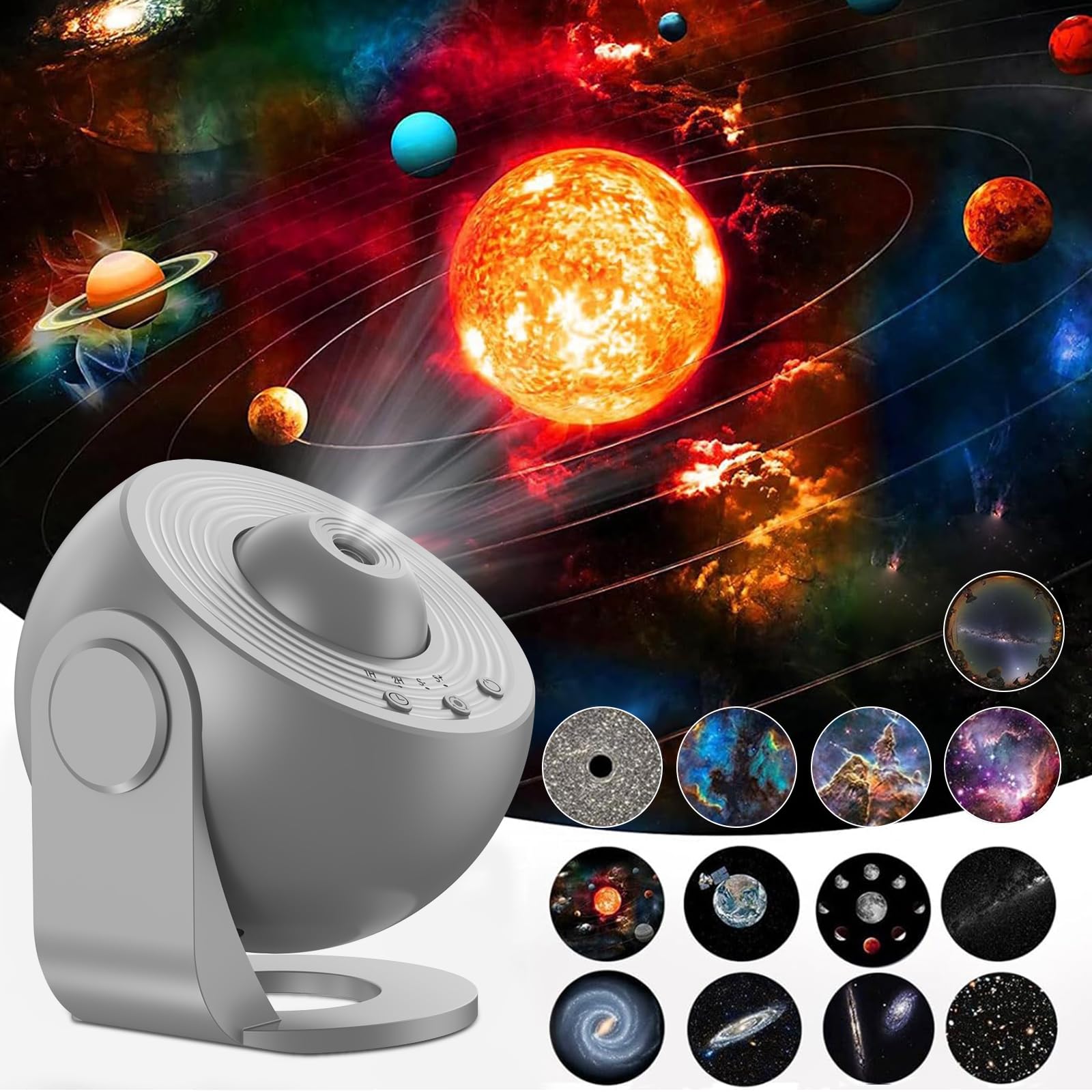 ALLOMN Planetarium Star Projector, LED Globe Galaxy Projector with 13 Film Discs