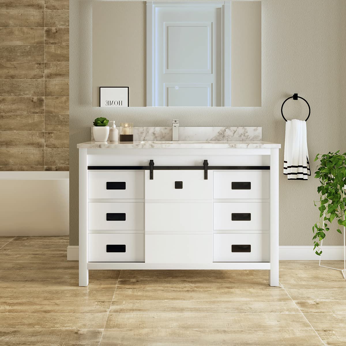 Buy Sinber 48 Inch Rectangular Sink Bathroom Vanity with