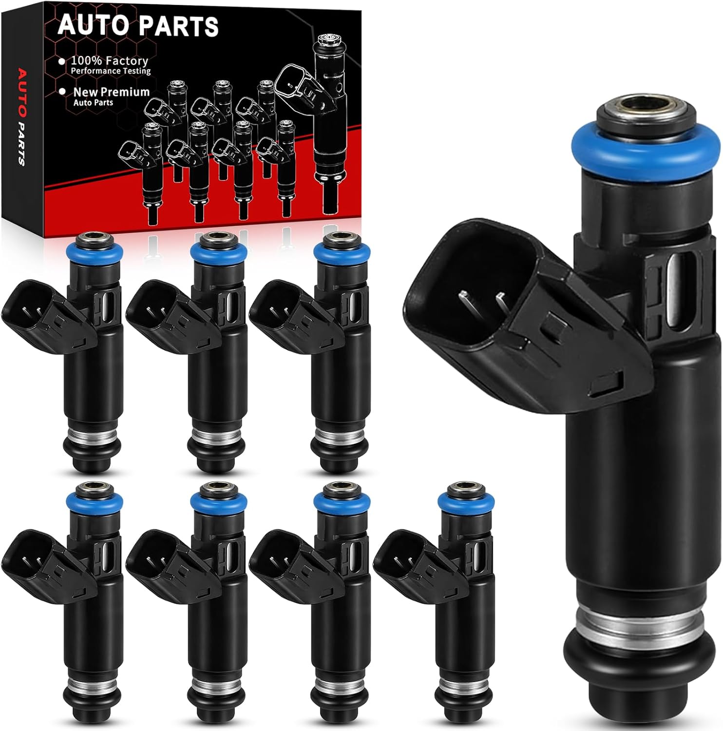 Fuel Injectors 5.3L Fit for:-Chevy Tahoe Suburban 1500 2005-2006 Express 1500 2005, for:-GMC Yukon Sierra 1500 2005-2006 Savana 1500 2007, Replacement OE# 12580426 (8Pcs)