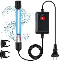 Vista 9 de Luz de limpieza UVC para acuario, luz verde transparente para eliminar algas, limpieza de floración para tanque de peces, lámpara de agua UVC