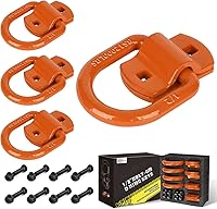 Vista 9 de AUTOBOTS Anillo en D forjado resistente atornillable de 1/2 pulgada, ganchos de anclaje de amarre de resistencia a la rotura de 12,000 libras