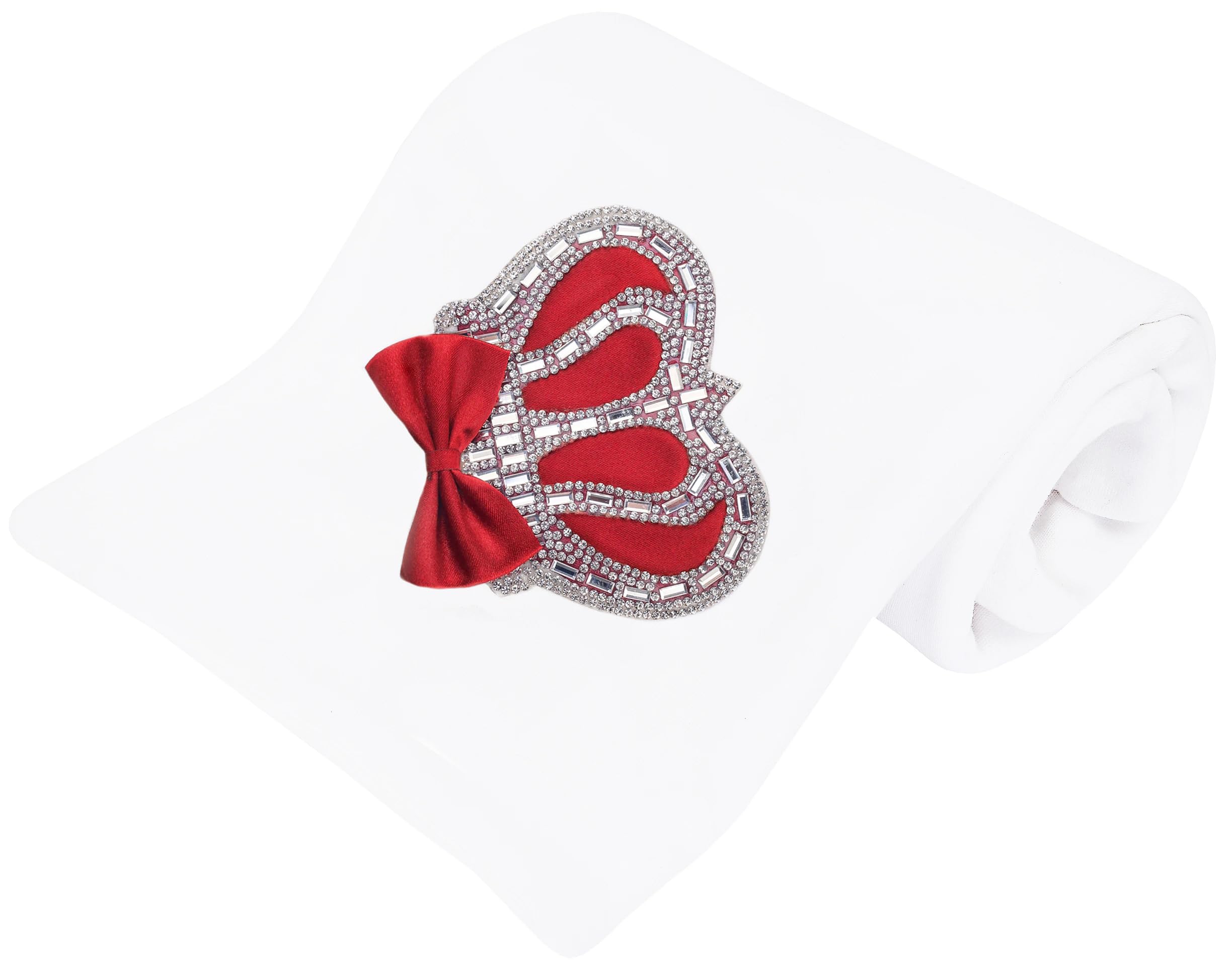 Lilax Baby Boy Newborn Crown Jewels Swaddle Receiving Blanket Red — image 1