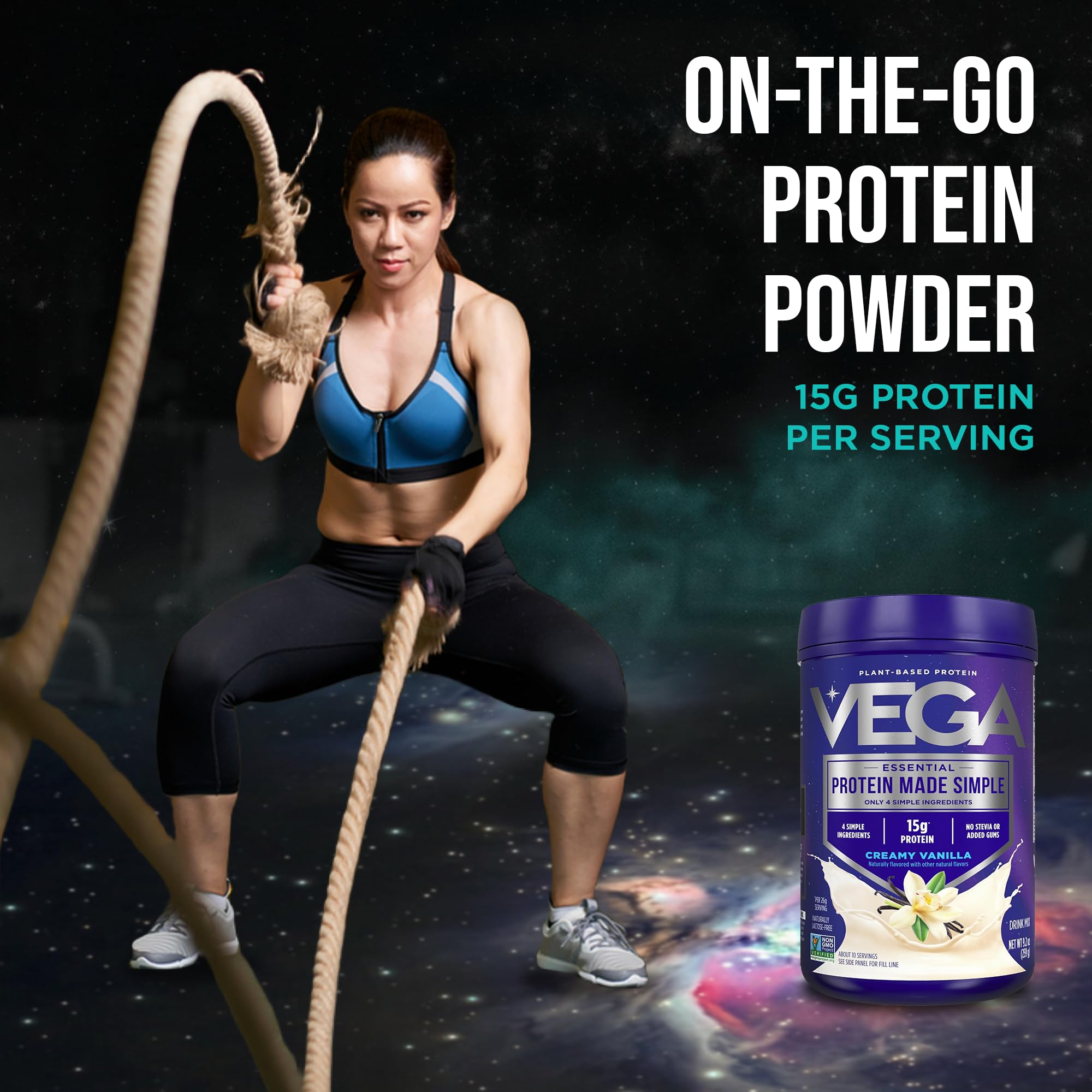 Vega Protein Made Simple Plant-Based Vanilla Protein Powder with 15g Protein – Stevia-Free, Clean Nutrition – 9.2 oz (10 Servings) — Amazon image 8